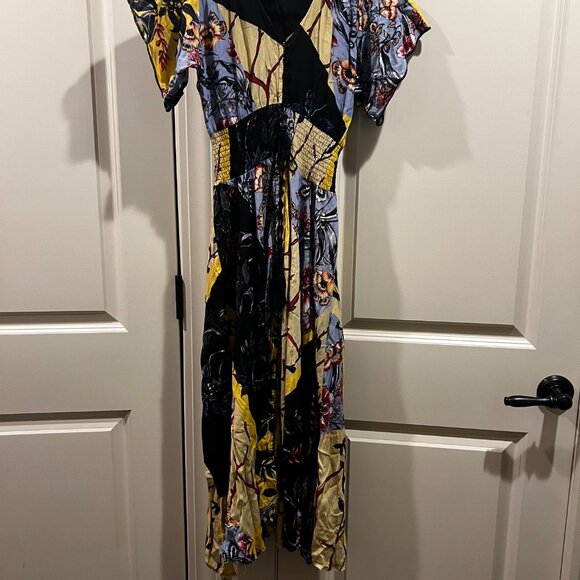 Jaase Indiana Alma Patchwork Floral Boho Maxi Button Front Dress - Picture 2 of 8